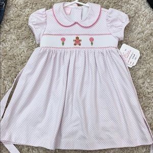Petit Bebe Smocked Gingerbread dress